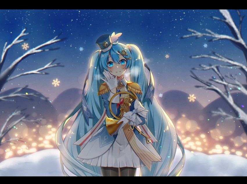 hatsune miku and yuki miku (vocaloid and 1 more) drawn by asagao_minoru