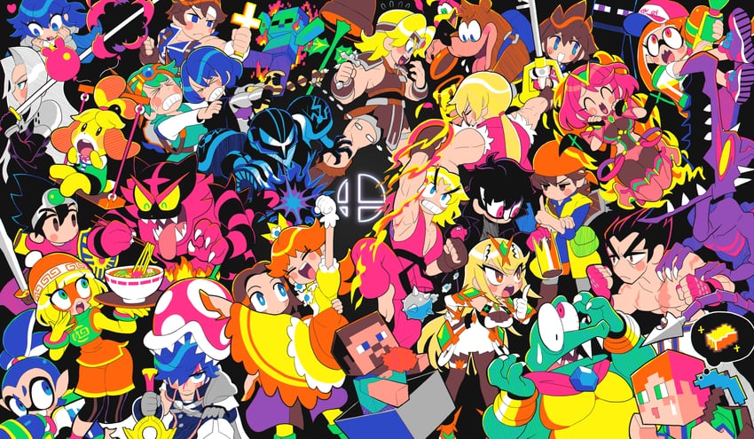 inkling player character, inkling girl, pyra, mythra, female byleth, and 30 more (pokemon and 32 more) drawn by gashi-gashi