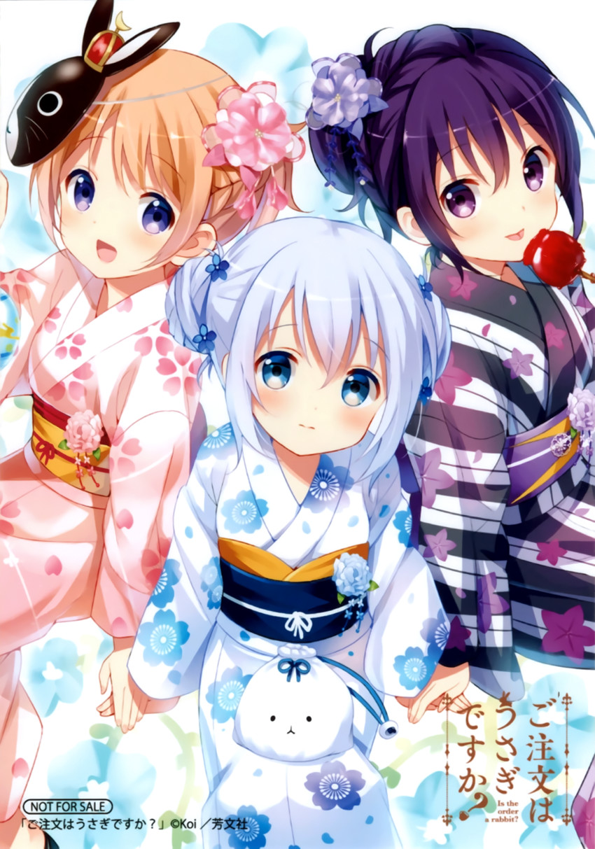 kafuu chino, hoto cocoa, tippy, tedeza rize, and anko (gochuumon wa usagi desu ka?) drawn by koi_(koisan)