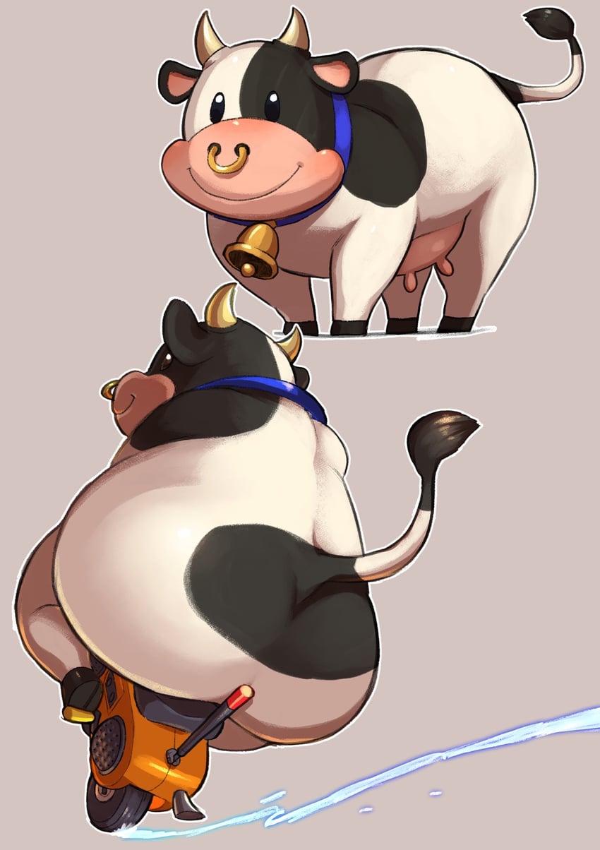 moo moo (mario and 2 more) drawn by p_on_kome