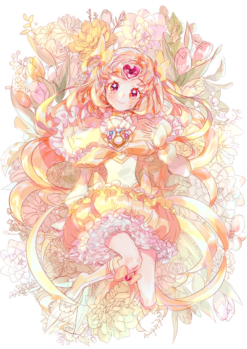 shirabe ako and cure muse (precure and 1 more) drawn by seika_(yuimarutoka0219)