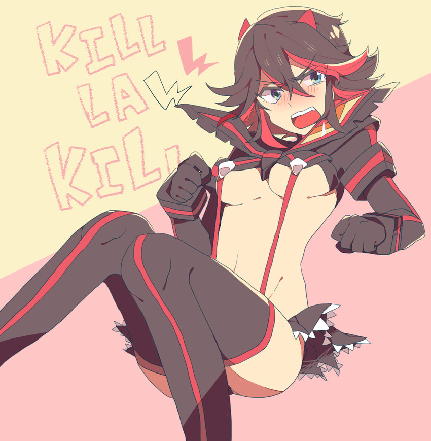 matoi ryuuko and senketsu (kill la kill) drawn by marueri