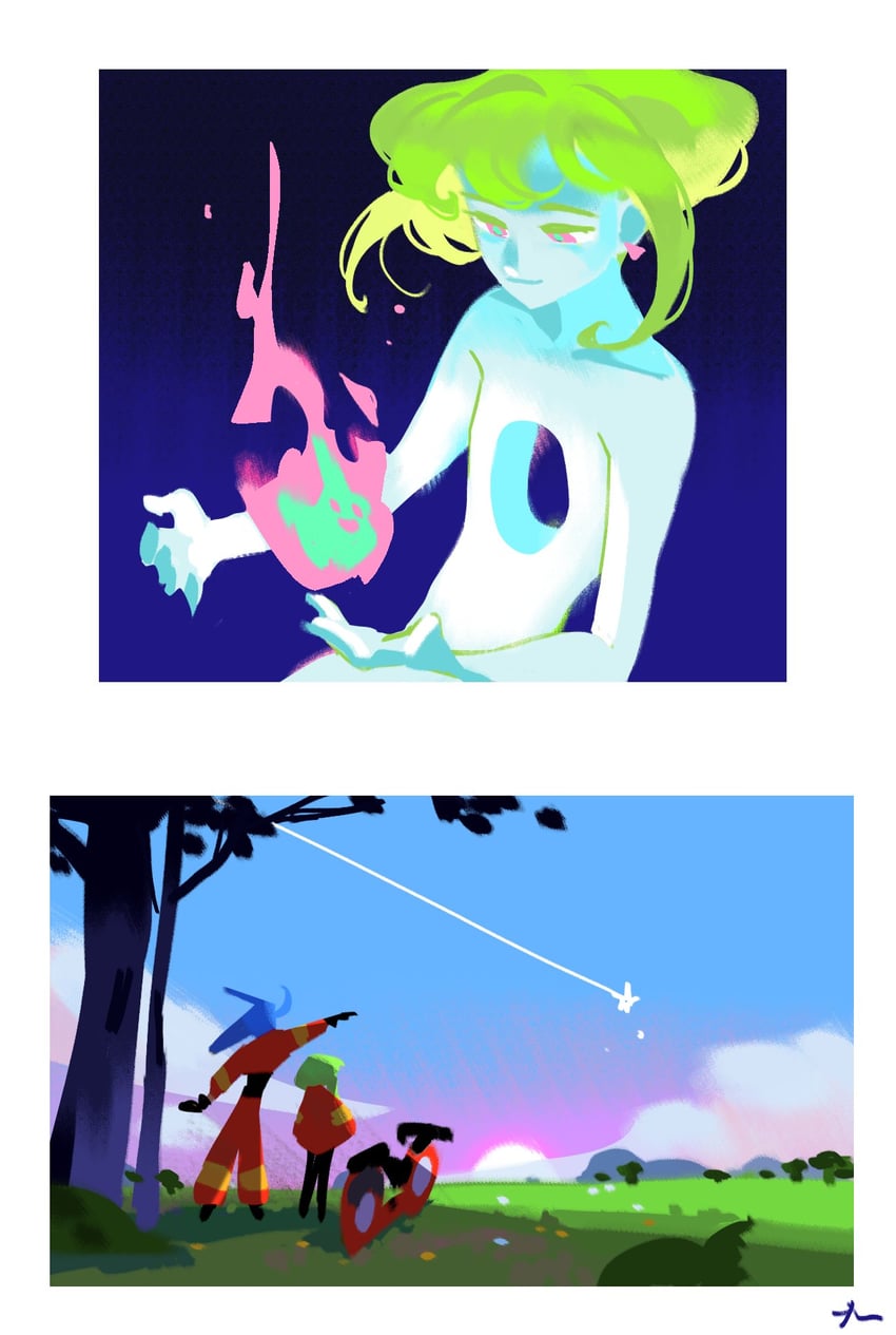 lio fotia and galo thymos (promare) drawn by eyebird_tion