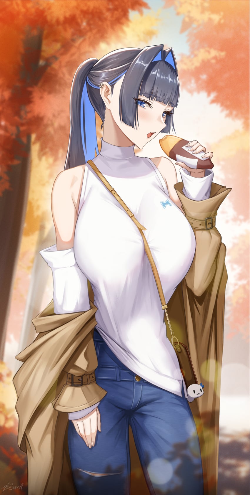 ouro kronii (hololive and 1 more) drawn by zenya