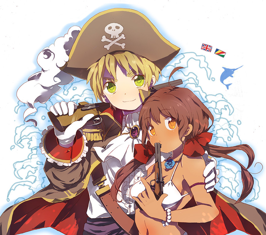 united kingdom and seychelles (axis powers hetalia) drawn by kitsuta