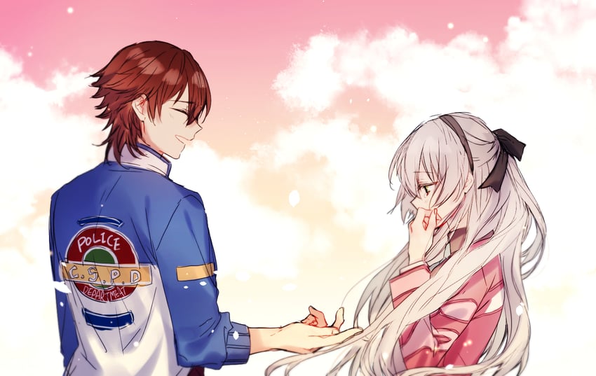 elie macdowell and lloyd bannings (eiyuu densetsu and 2 more) drawn by soap_(user_kghh4755)