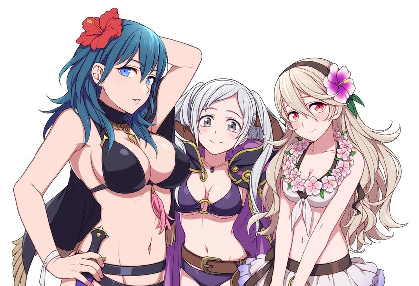 female byleth, female corrin, and female robin (fire emblem and 4 more) drawn by hiyori_(rindou66)