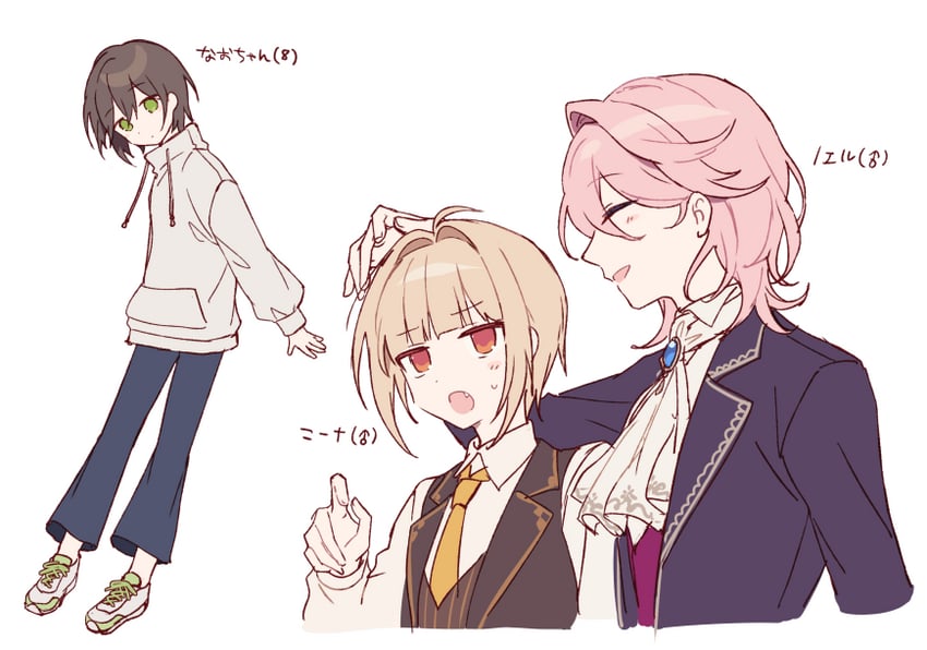 nao, nina, and noel (original) drawn by hijiri_(resetter)