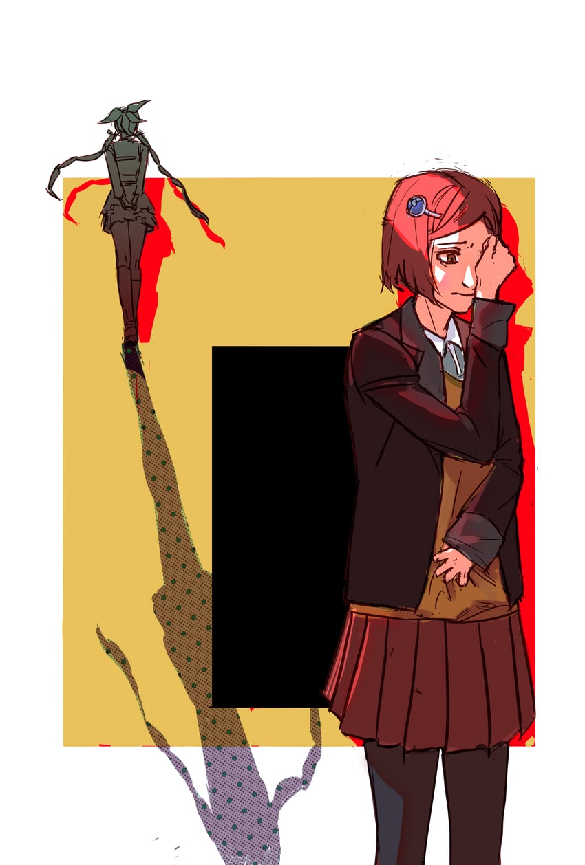 yumeno himiko and chabashira tenko (danganronpa and 1 more) drawn by saevoile