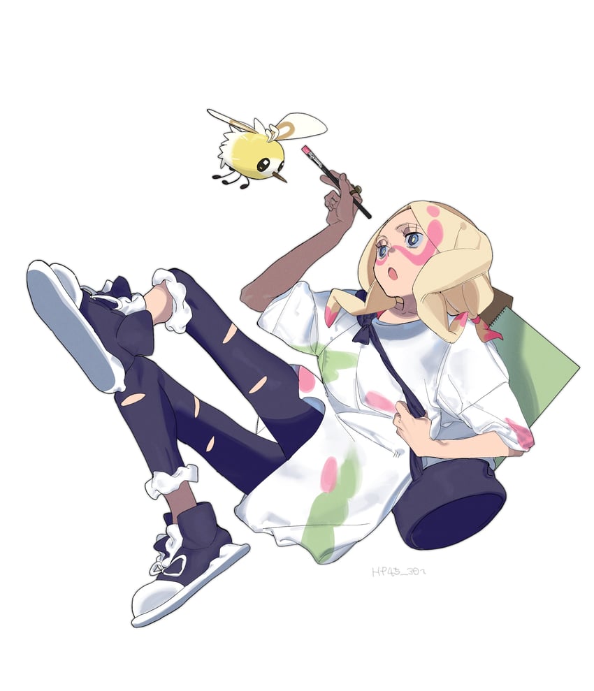 cutiefly and mina (pokemon and 1 more) drawn by hp45_301