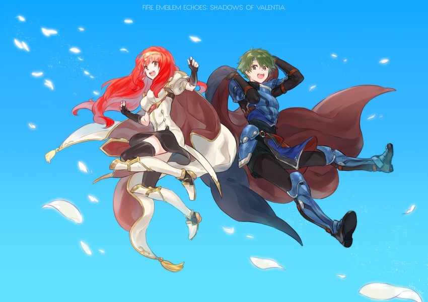 celica and alm (fire emblem and 1 more) drawn by futabaaf