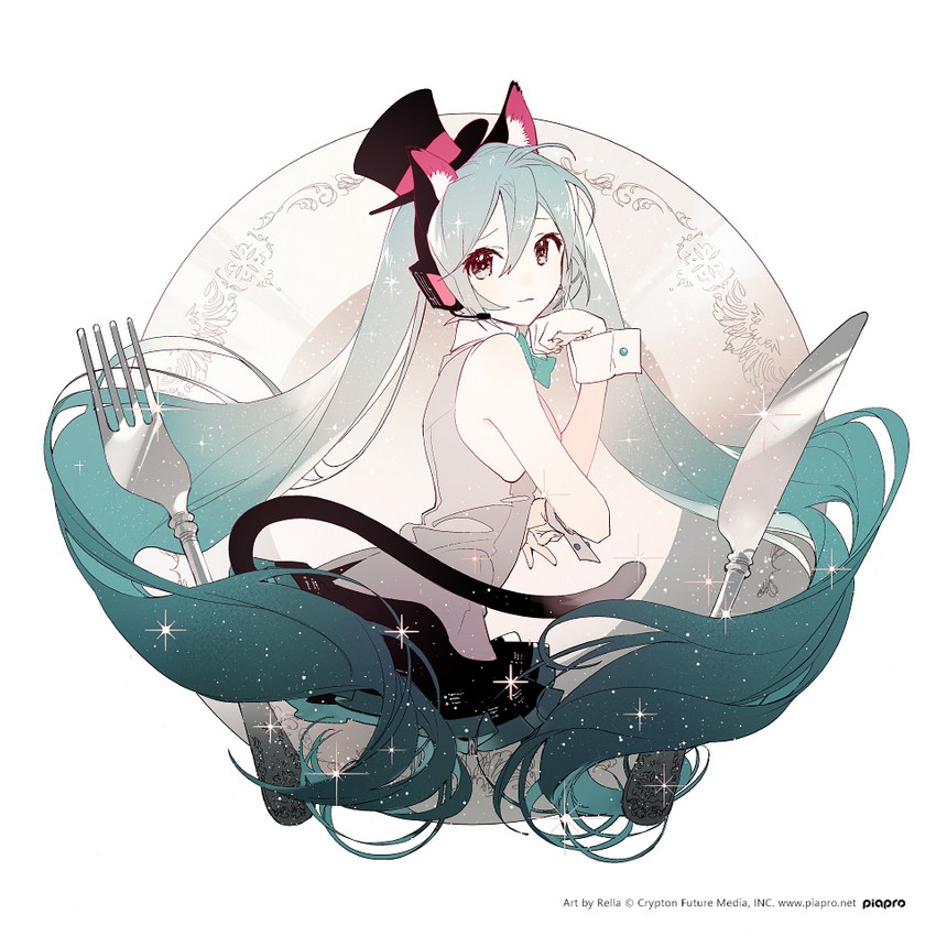 hatsune miku (vocaloid) drawn by rella