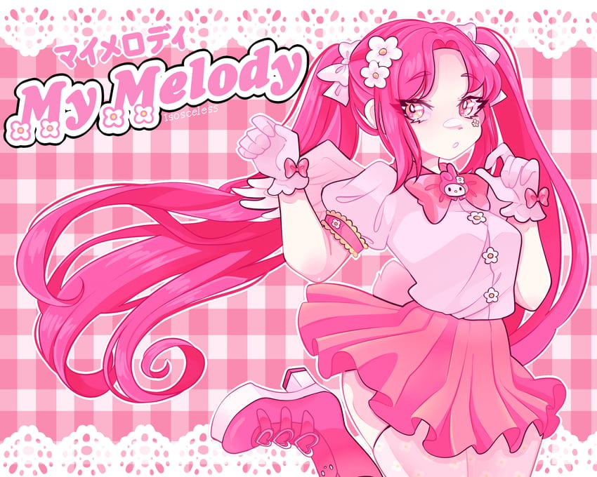 my melody (sanrio and 1 more) drawn by isosceless