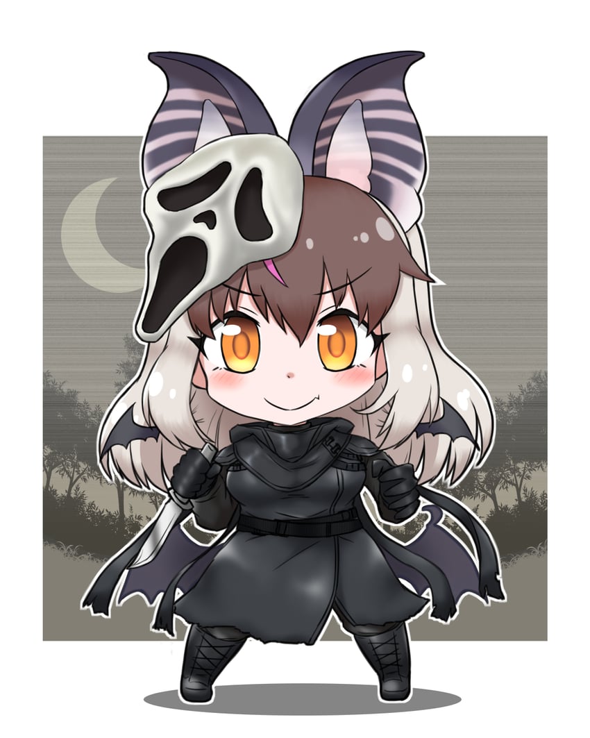 brown long-eared bat (kemono friends and 2 more) drawn by mabuta_(mbt)
