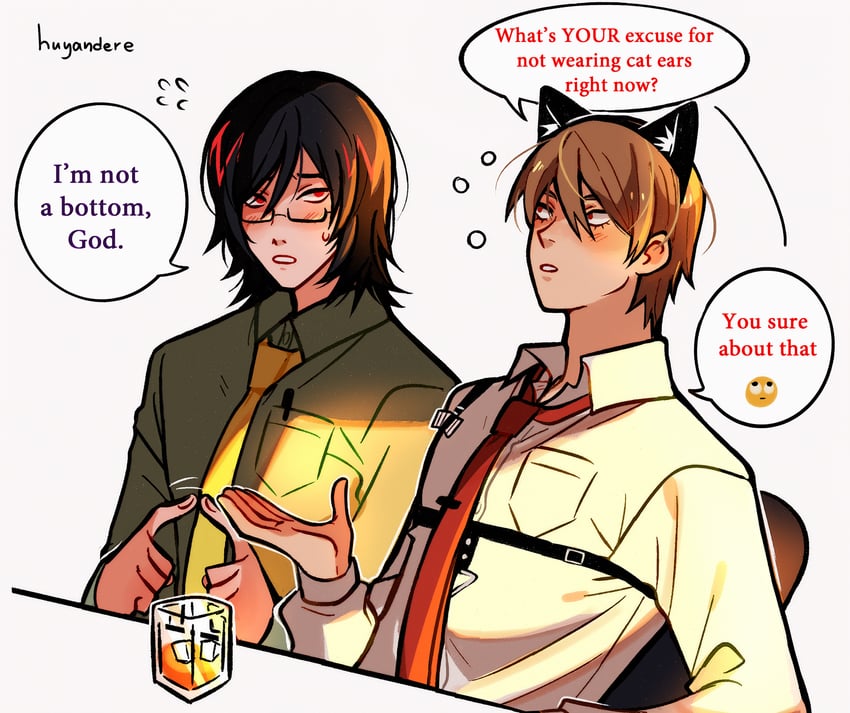 yagami light and mikami teru (death note) drawn by huyandere