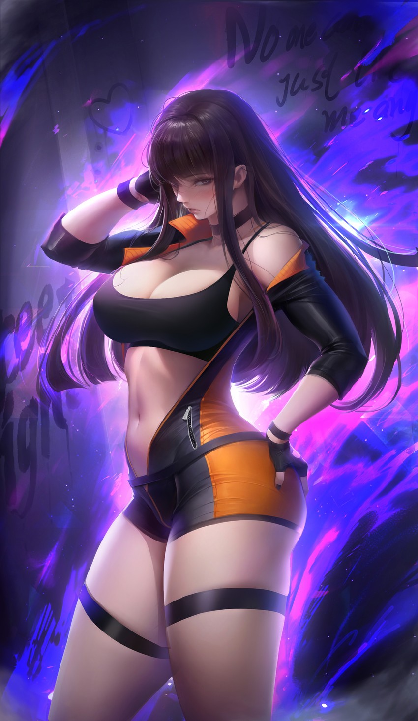 female fighter and female brawler (dungeon and fighter) drawn by flute_(artist)