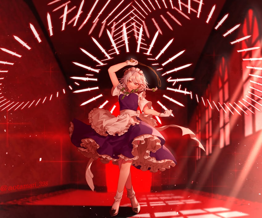 izayoi sakuya (touhou and 1 more) drawn by ao_tamari