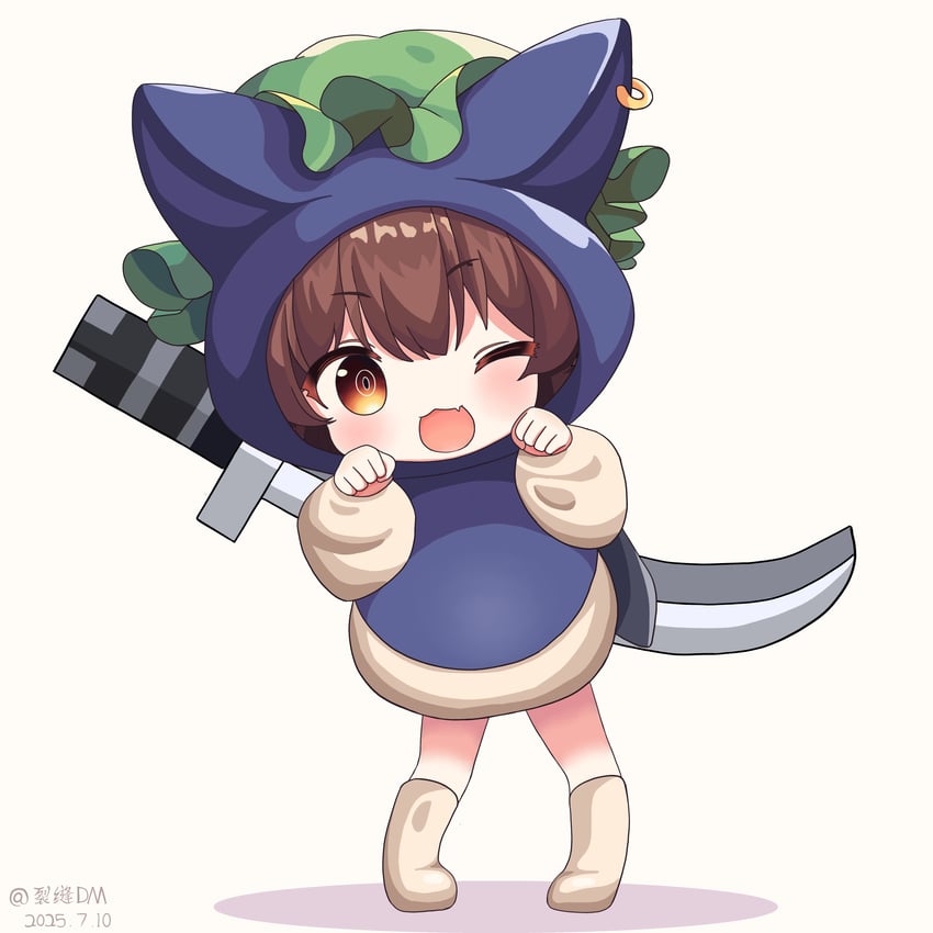 chen and player palico (touhou and 1 more) drawn by liefeng_dm