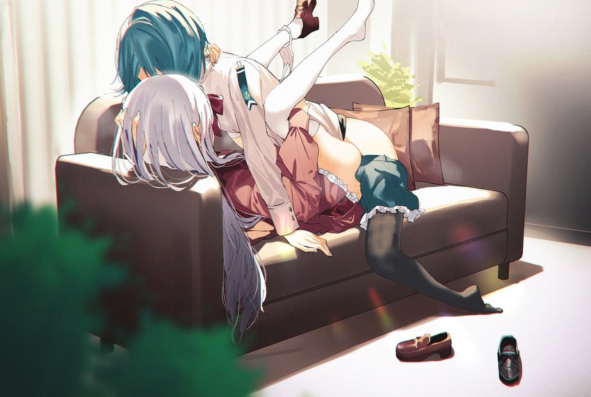 kon kanaho and aizawa kazuha (assault lily) drawn by orihi_chihiro