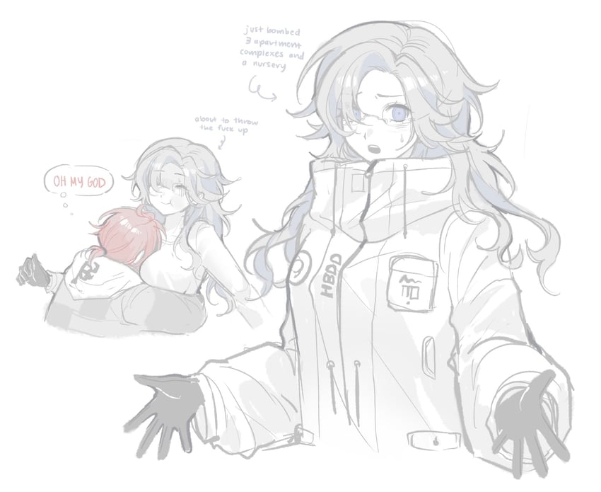 aotsuki eito and sumino takumi (the hundred line -last defense academy-) drawn by xin_ci