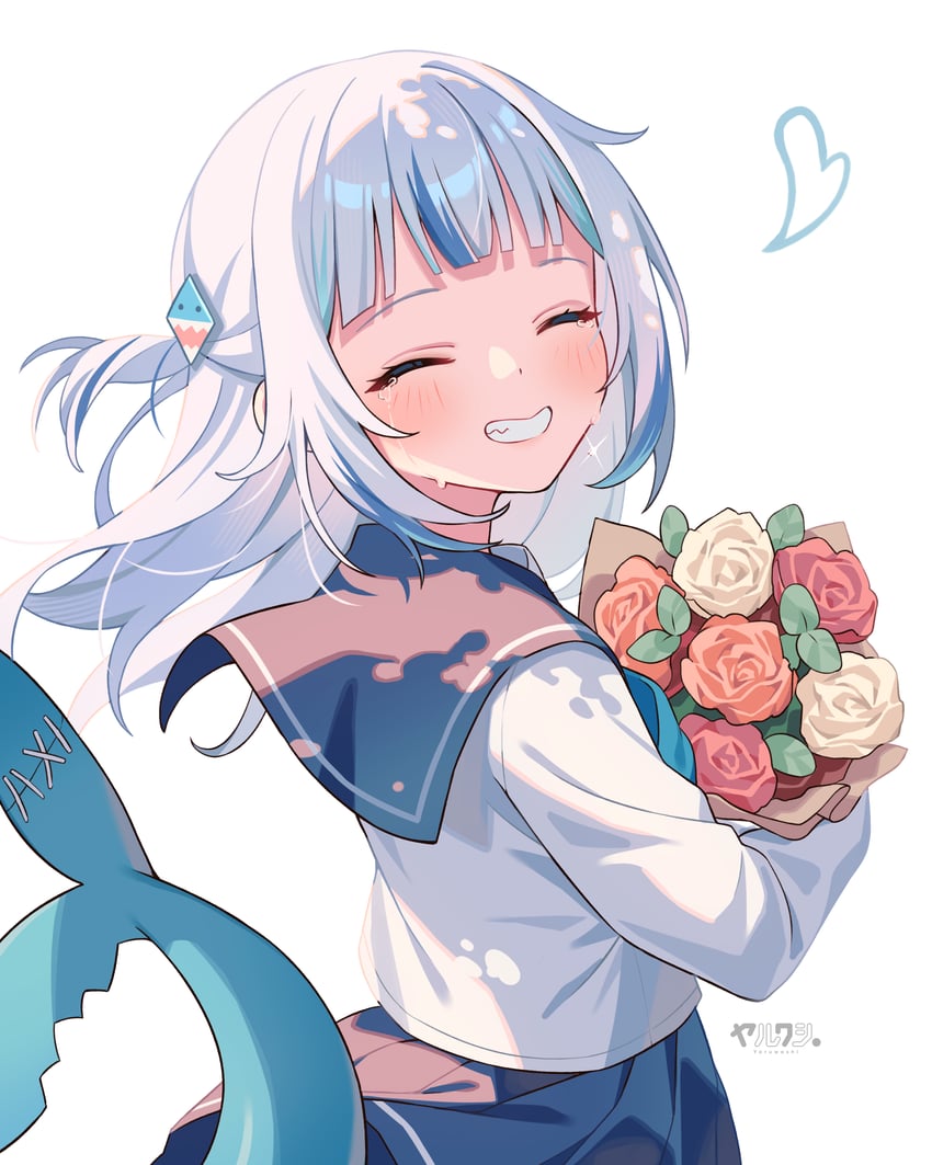 gawr gura (hololive and 1 more) drawn by yaruwashi