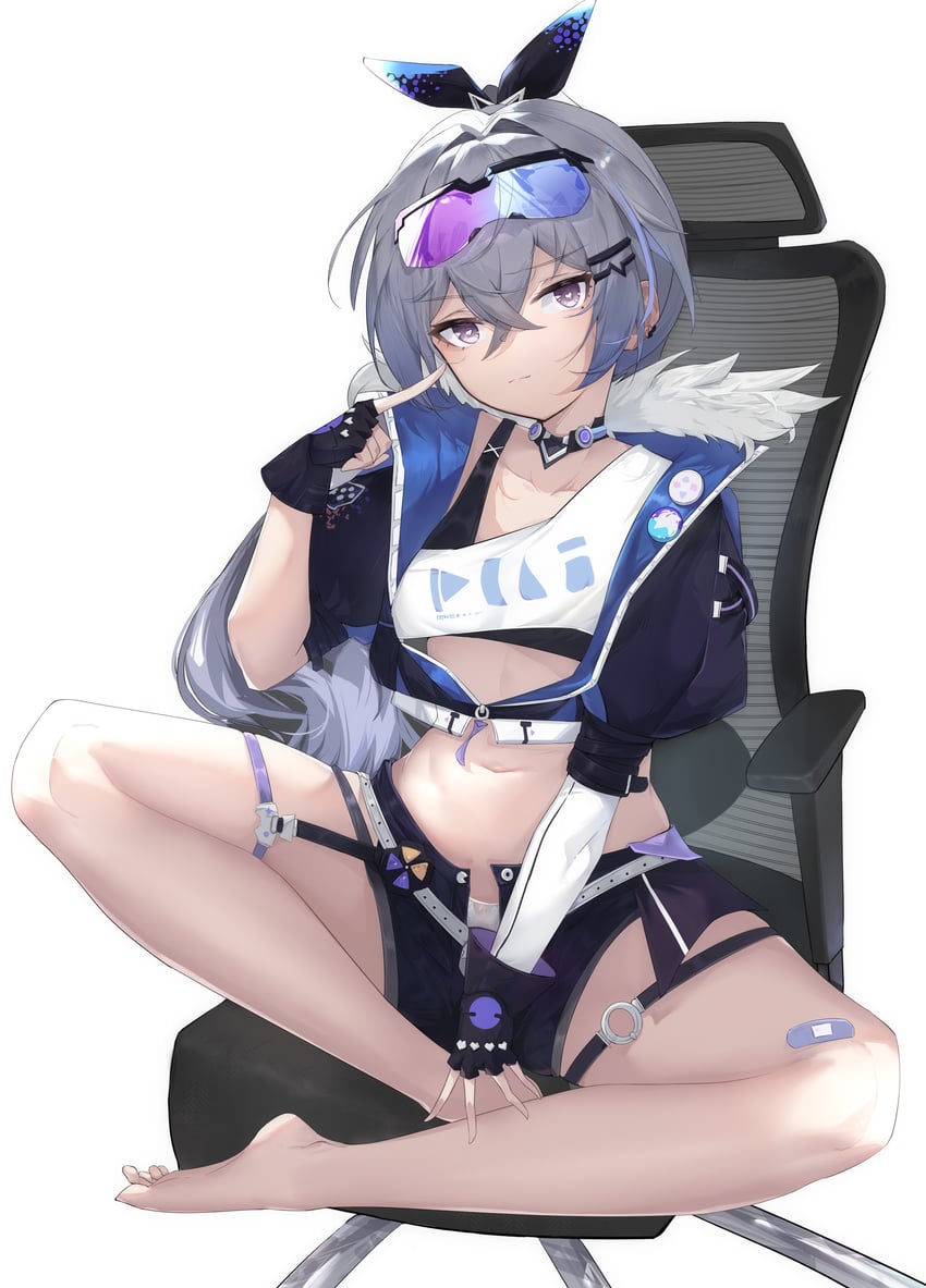 silver wolf (honkai and 1 more) drawn by bilbil22