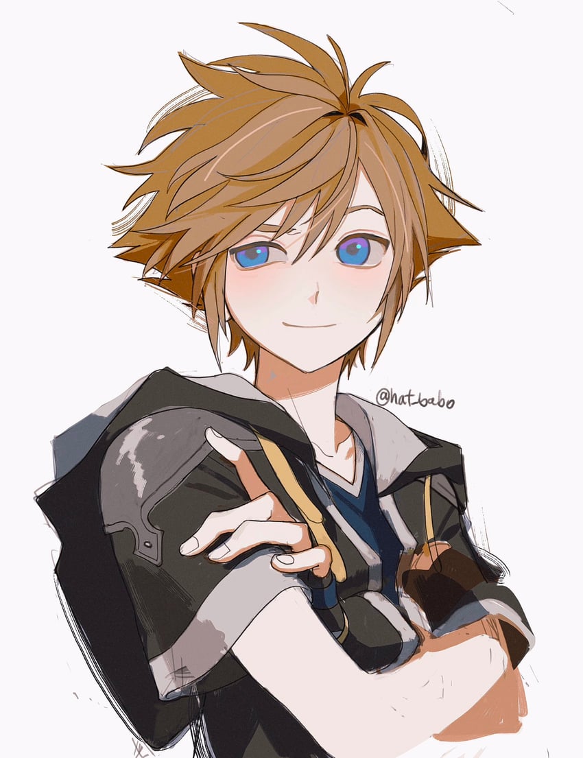sora (kingdom hearts and 1 more) drawn by hat_babo