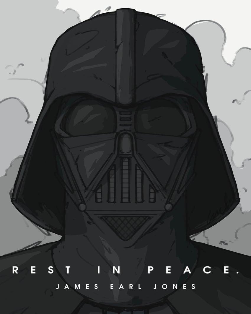 darth vader and james earl jones (star wars) drawn by creedxdesign