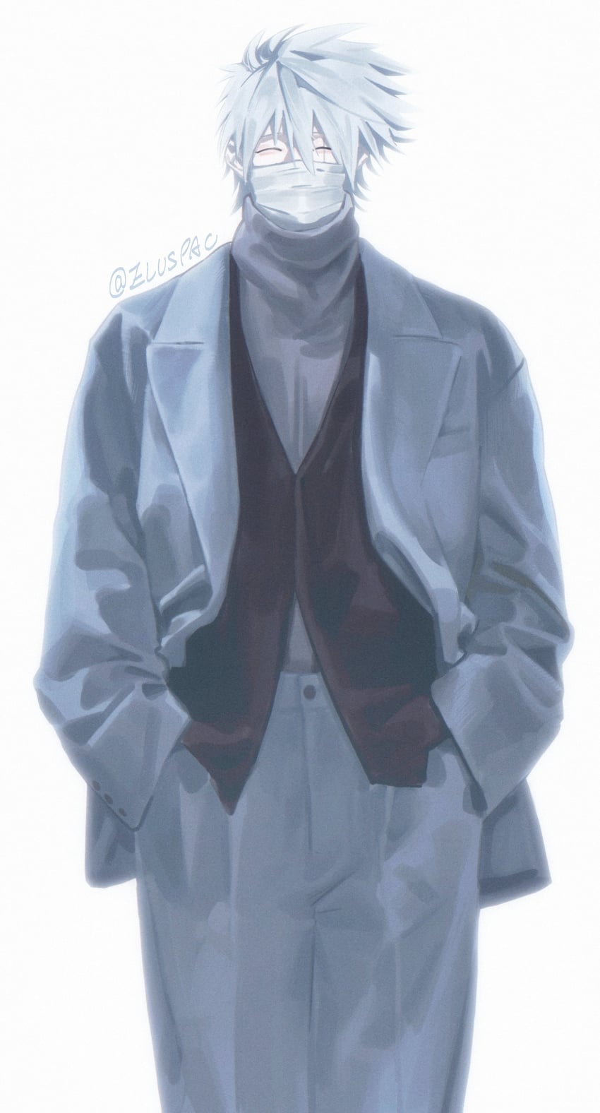 hatake kakashi (naruto and 1 more) drawn by eluspac_maru
