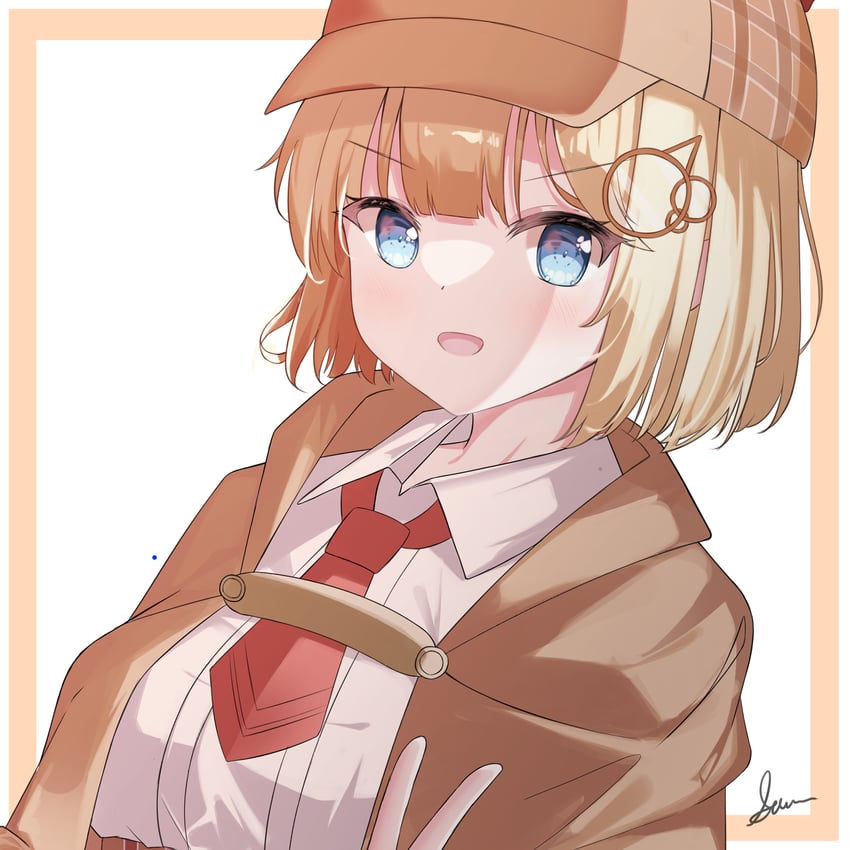 watson amelia (hololive and 1 more) drawn by seuru
