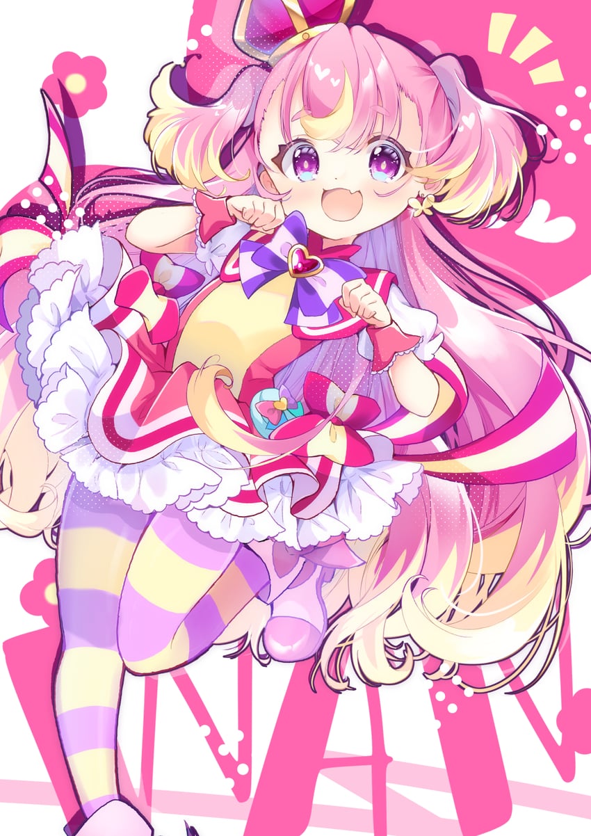 inukai komugi and cure wonderful (precure and 1 more) drawn by fukaya_rin