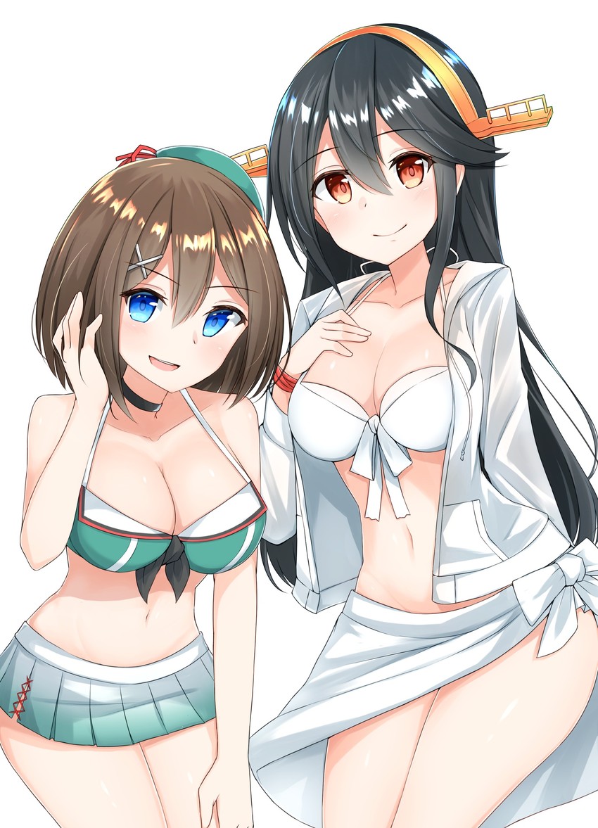 maya, haruna kai ni, maya kai ni, and haruna (kantai collection) drawn by sakikumo_(sakumo)