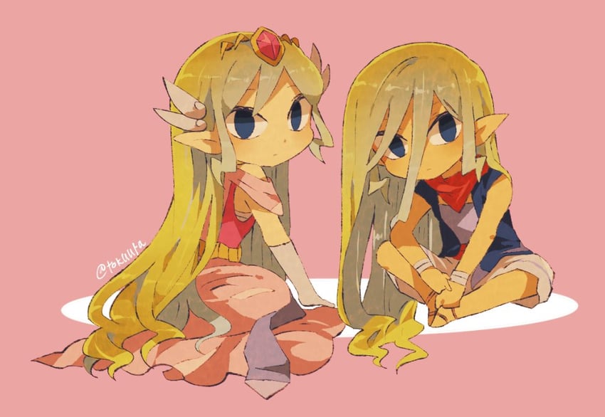 princess zelda, toon zelda, and tetra (the legend of zelda and 1 more) drawn by tokuura