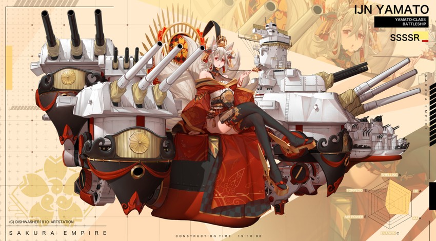 yamato (original and 1 more) drawn by dishwasher1910