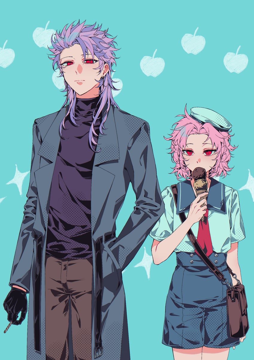 hatsutori hajime and theodore riddle (saibou shinkyoku) drawn by yongzhehentai