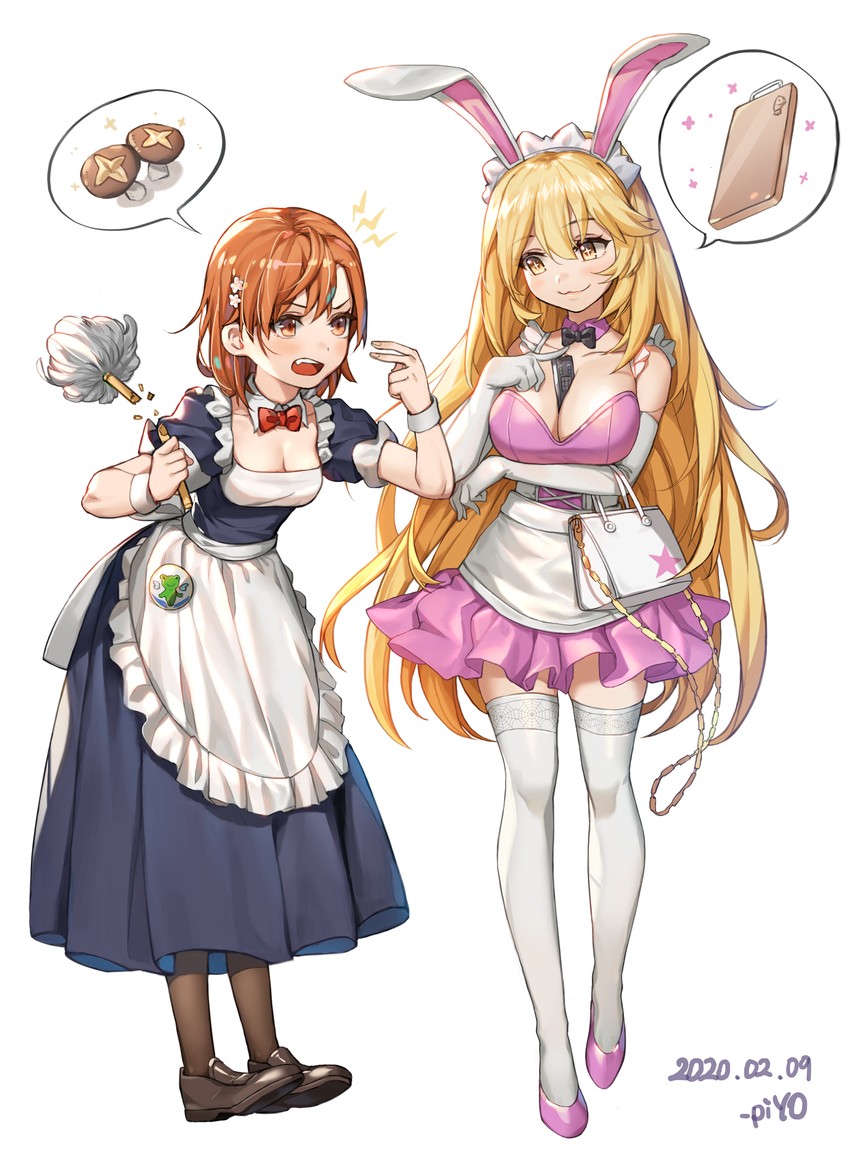 misaka mikoto, shokuhou misaki, and gekota (toaru majutsu no index and 1 more) drawn by piyo_(piyo8415)
