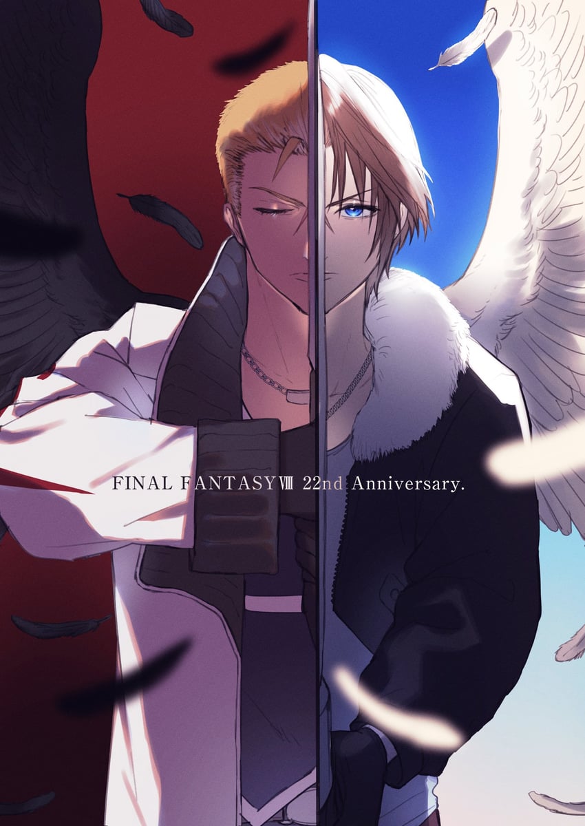 squall leonhart and seifer almasy (final fantasy and 1 more) drawn by ah_yoshimizu