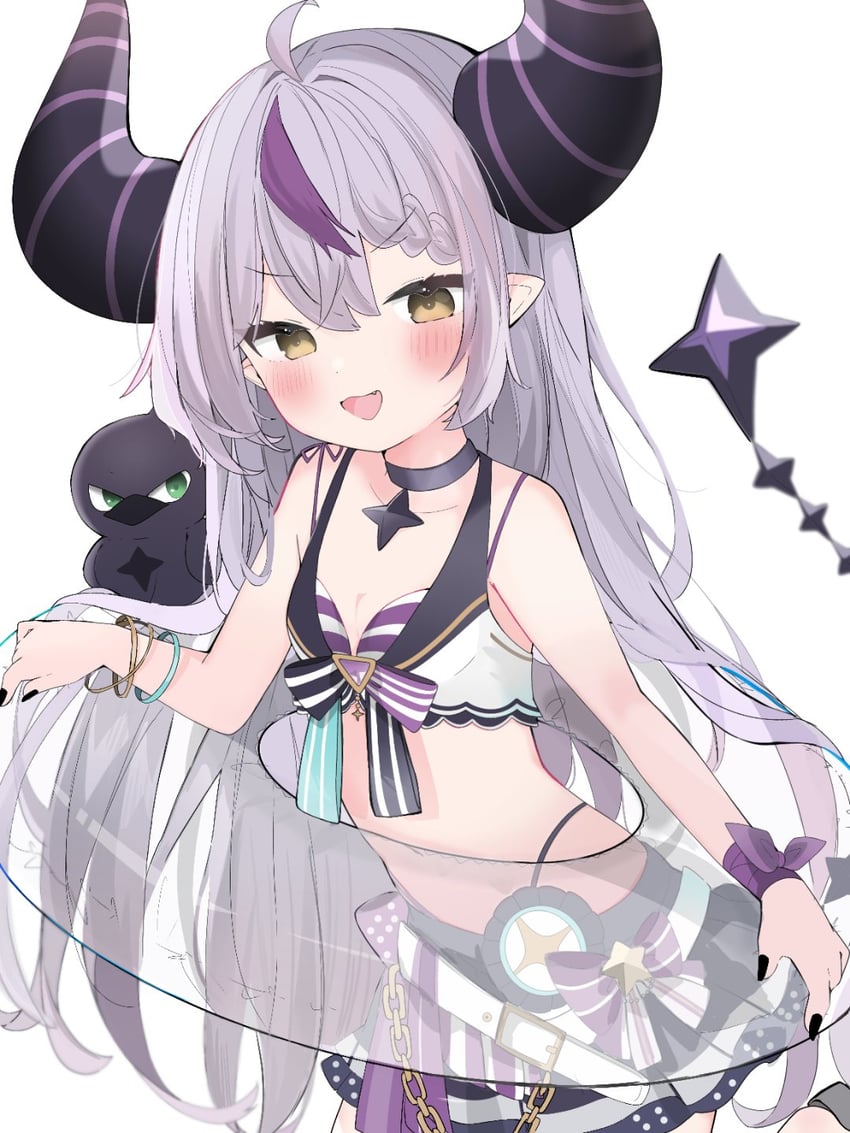 la+ darknesss and crow (hololive) drawn by nocchi_(r_ws2l)