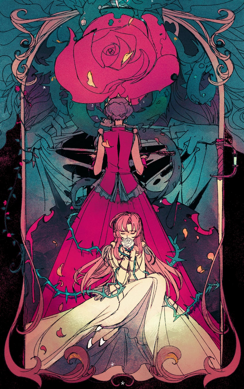 tenjou utena and himemiya anthy (shoujo kakumei utena) drawn by xia