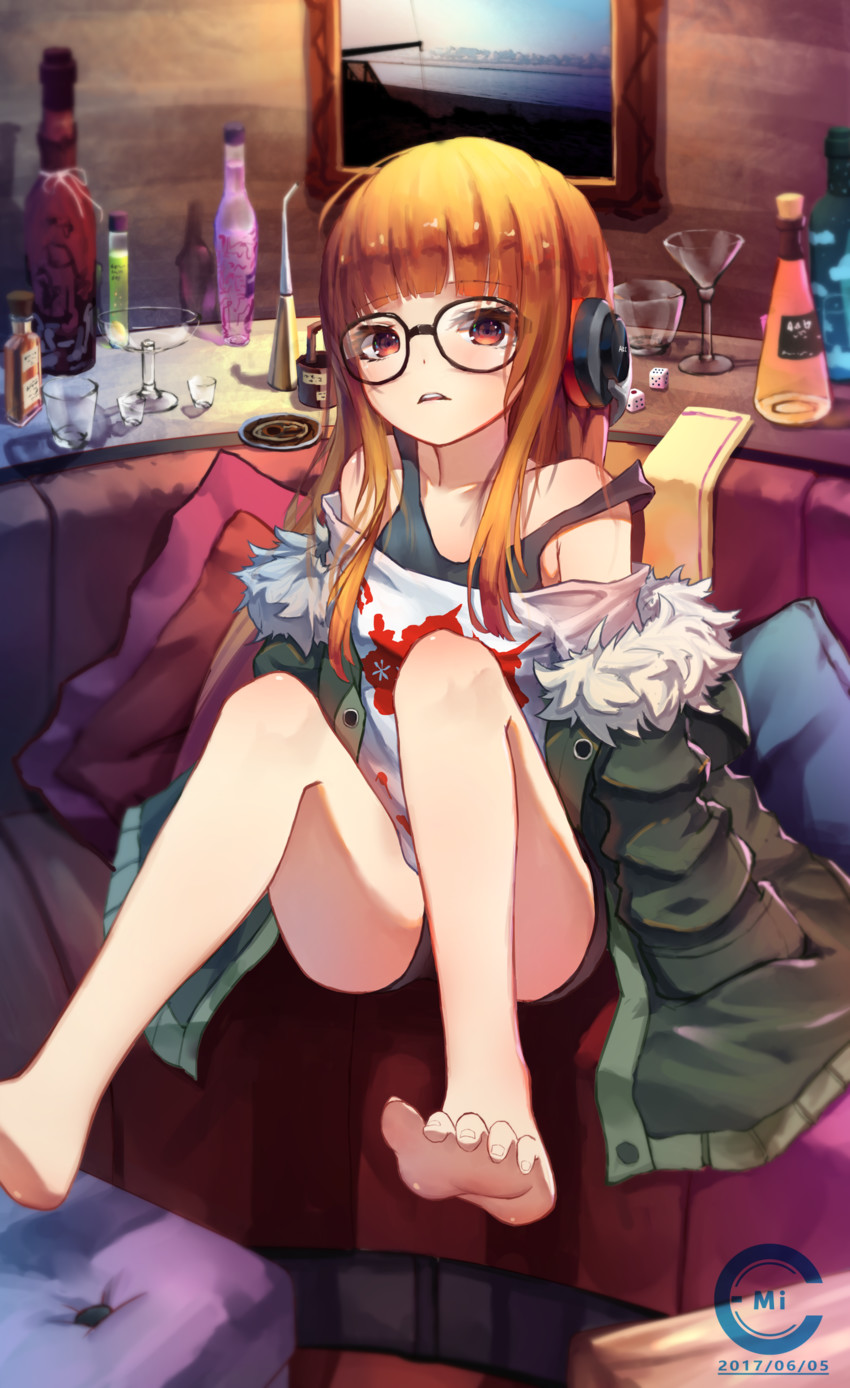 sakura futaba (persona and 1 more) drawn by c.mi
