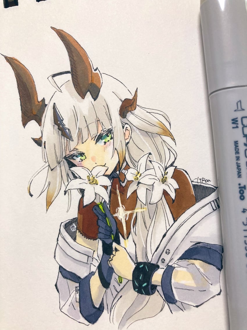 reed and reed the flame shadow (arknights and 1 more) drawn by citron80citron