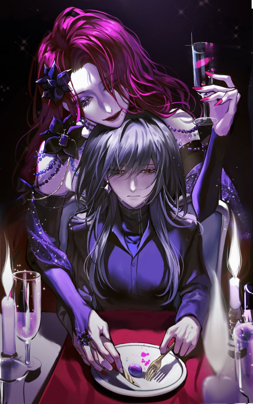 chief, female chief, and cabernet (path to nowhere) drawn by suanliu