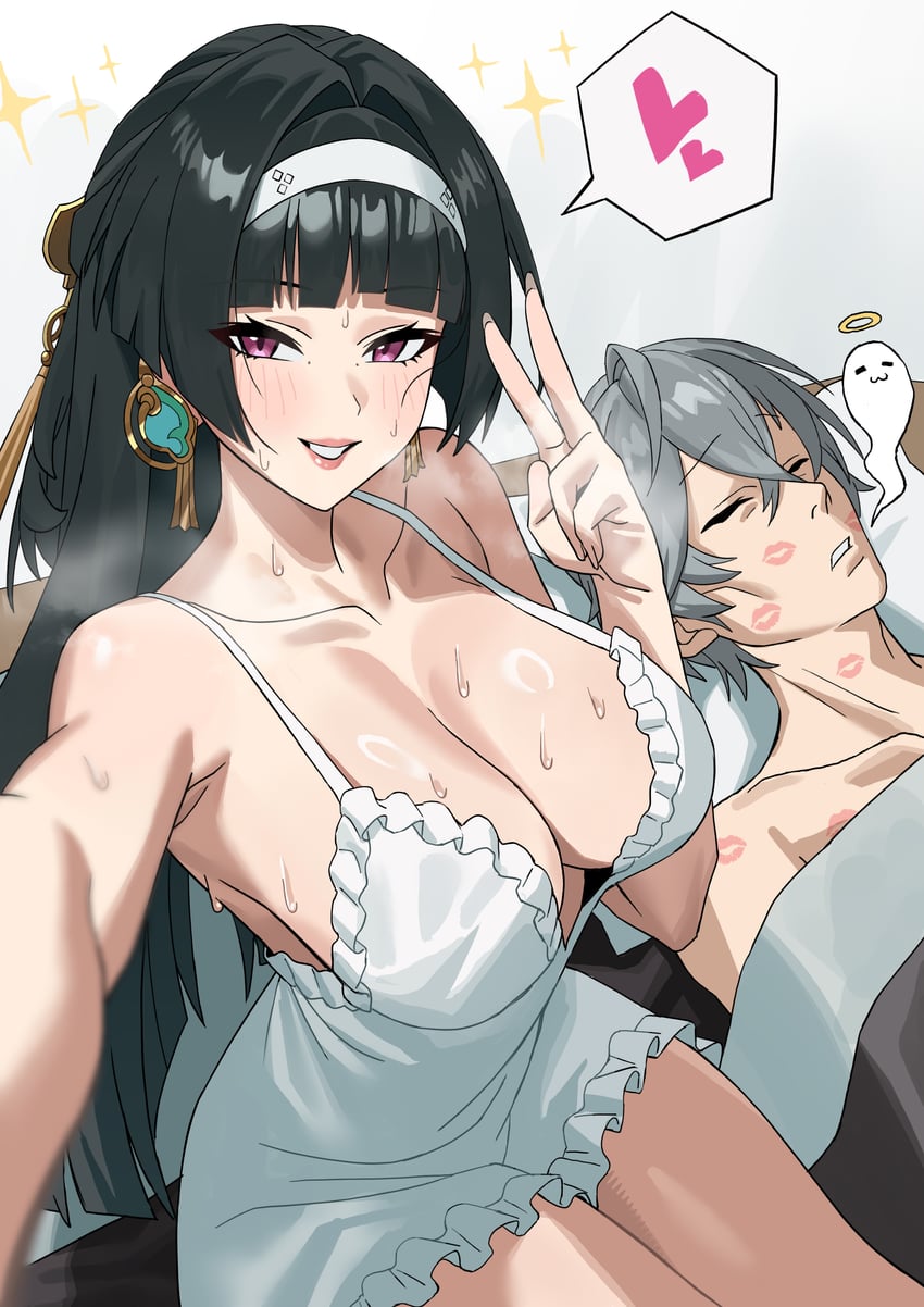 wise and astra yao (zenless zone zero) drawn by q_haoyu