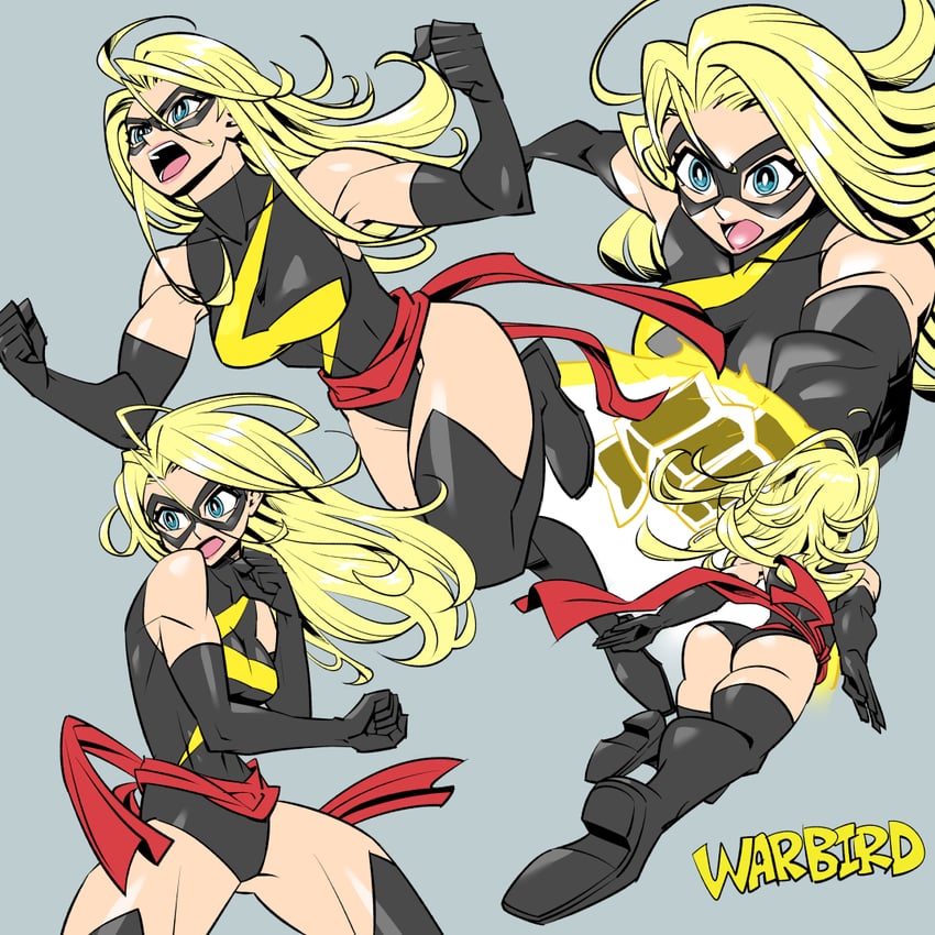 ms. marvel and carol danvers (marvel and 1 more) drawn by sunafuki_tabito