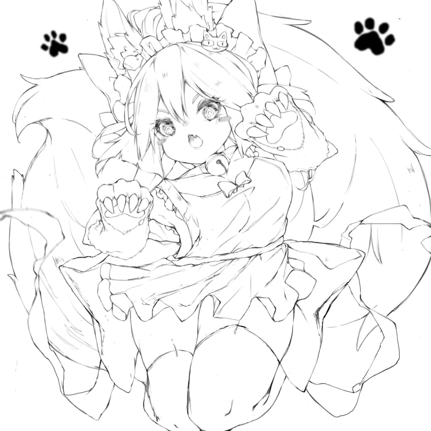 tamamo and tamamo cat (fate and 3 more) drawn by 4a_11_03