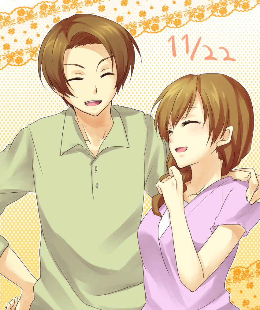 daimon sayuri and daimon suguru (digimon and 1 more) drawn by aoinu_(shuumatsugeki)