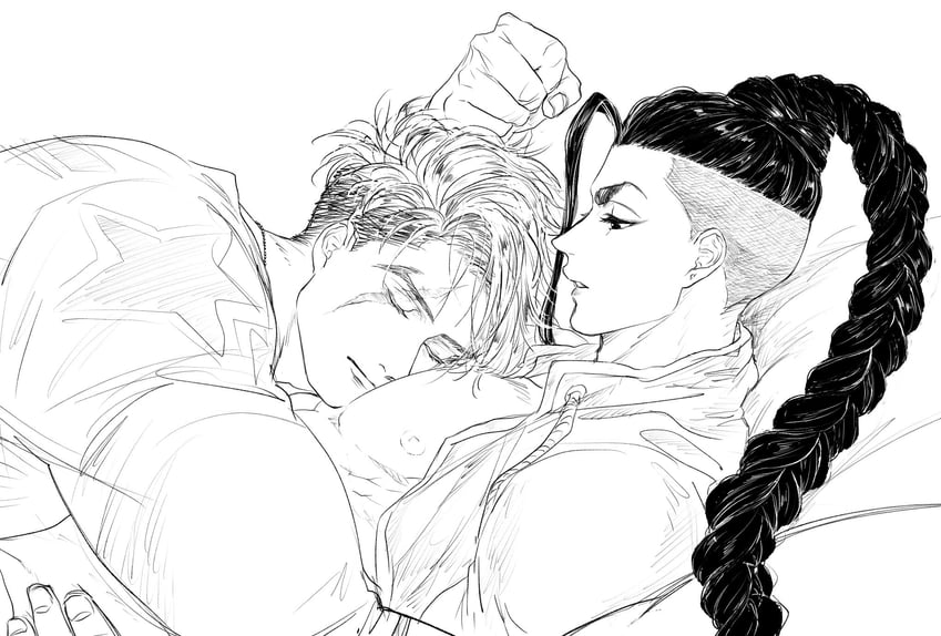luke sullivan and jamie siu (street fighter and 1 more) drawn by ykmyhmlj