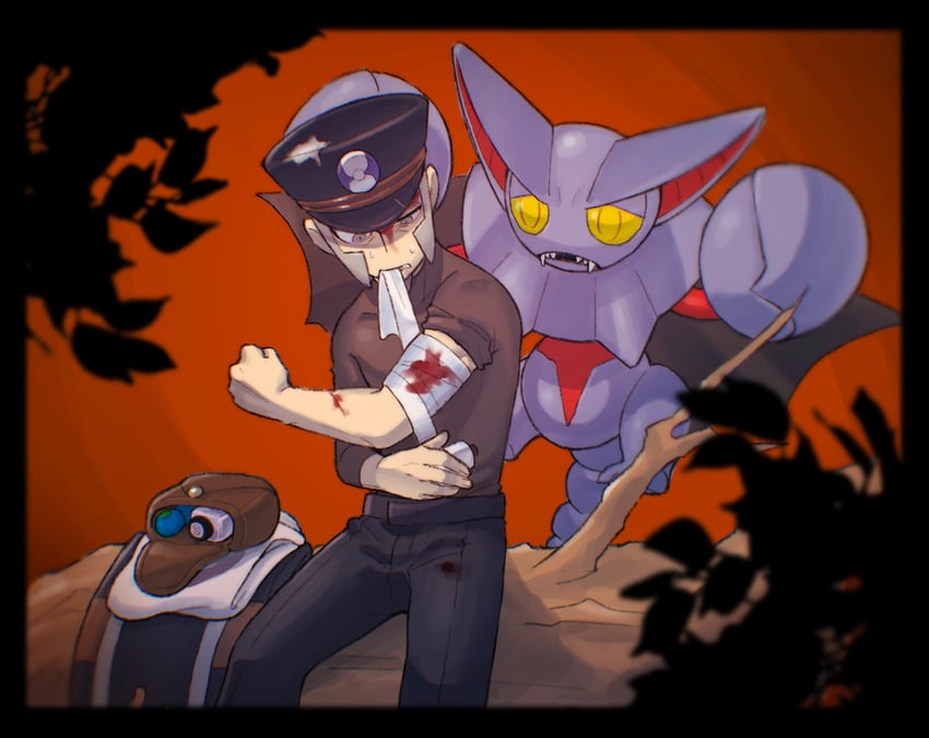 ingo and gliscor (pokemon and 1 more) drawn by ake_(limited_timeac)