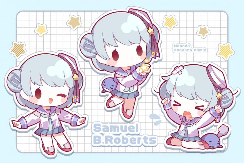 samuel b. roberts and little blue whale (kantai collection) drawn by nada_namie