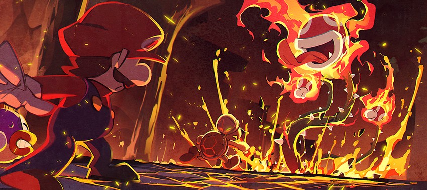 mario, piranha plant, sushie, lava piranha, and kolorado (mario and 2 more) drawn by motojima_hakka
